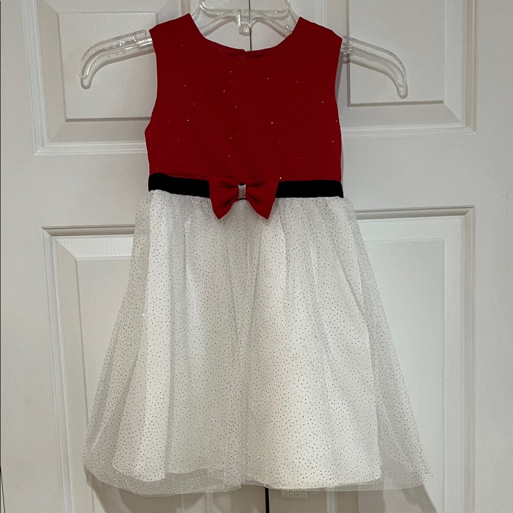 Blueberi Boulevard 2 Piece Red White Holiday Dress and Coat Size Girls 6 EUC